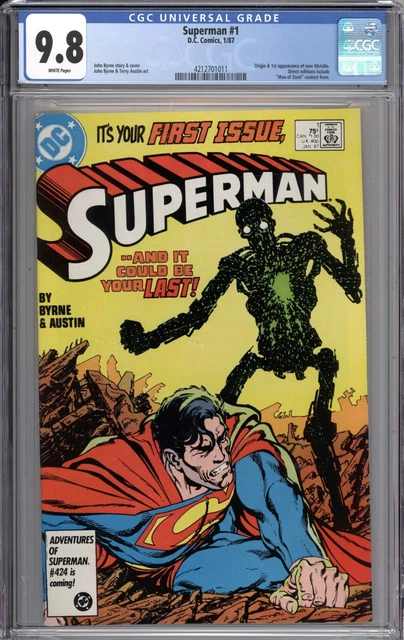 Superman #1 CGC 9.8 NM/MT Origin and 1st Appearance of New Metallo WHITE PAGES