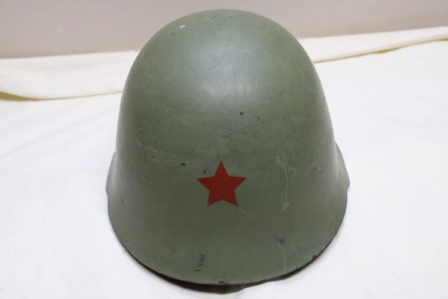 Yugoslavian War Serbian M59 Steel Helmet Communist Red Star Military Army JNA W3