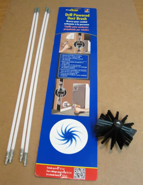 PCPBZW Dryer Vent Duct Brush Drill Powered Remove Clean Lint  Dundas Jafine