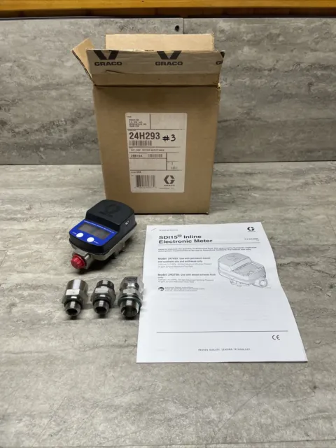 Graco 24H293 SDI15 Electronic DEF Meter Kit W/ Fittings, 24G738 , New Read Descr