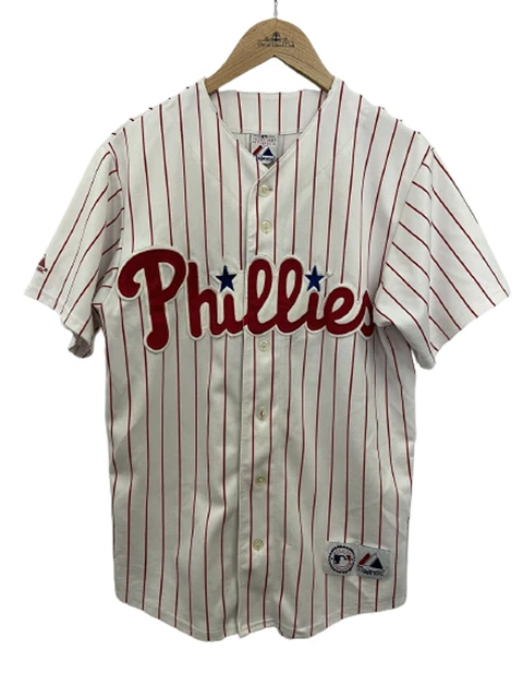 Philadelphia Phillies Jim Thome MLB Majestic Cucito Maglia Ragazzi Misura L