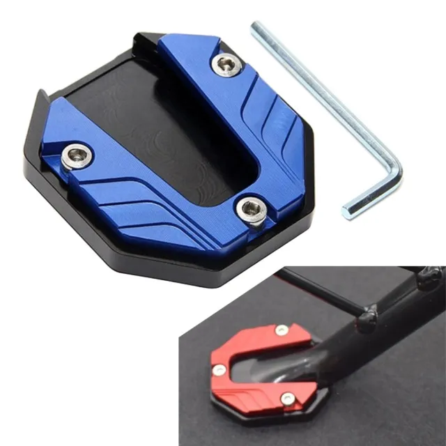 Kickstand Extender Foot Side Stand Extension Pad Support Plate Motorcycle Blue