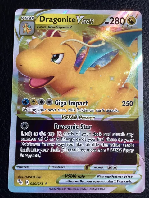 Carta Pokemon Dragonite V ASTRO (50/78) Pokemon Go pt-br