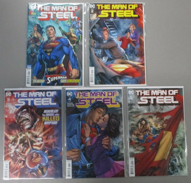 Superman Man of Steel #1 2 3 4 5 Run Lot 5 Comics Bendis 2018 DC VF/NM