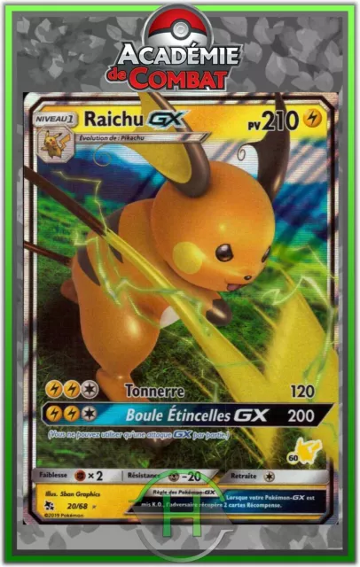 Raichu GX - SL00:Académie de Combat - 20/68 - Carte Pokémon Française Neuve