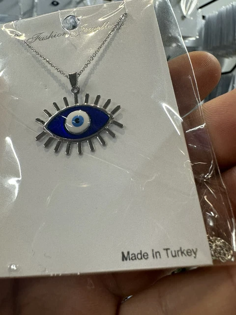 Evil Eye Pendant Choker Necklace Resin Charms Fashion Jewelry For Men Women