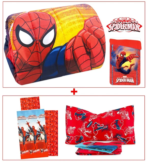 Completo Letto Spiderman 3 Pezzi - Set Lenzuola Originale Marvel Per Bambini - Foto 11