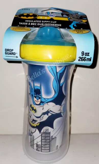 TOMY DC Batman Insulatated Hard Spout Pack of Sippy Cups, 9 Oz. (Pack of 2)