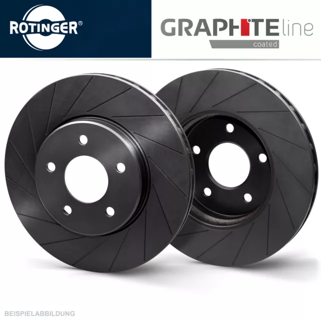 Rotinger Graphite Sport-Bremsscheiben Satz Hinterachse für BMW X5 E53 3.0d 4.6is