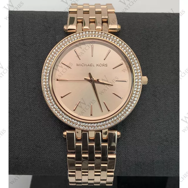 Michael Kors MK3192 Parker Glitz Rose Gold Dial Stainless Steel Women's Watch