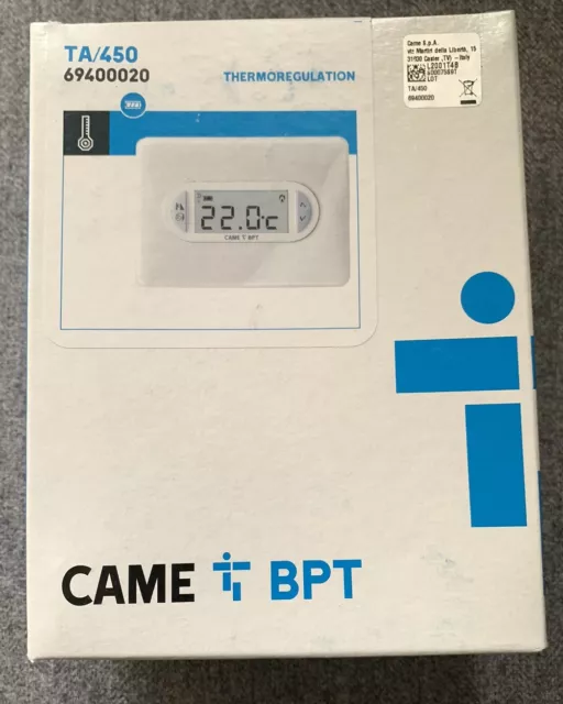 Came BPT weiß Wand Digital Thermostat TA/450 69400020 2