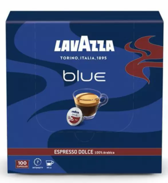 600 lavazza BLUE espresso  DOLCE 100 % ARABICA capsules de café ex crema dolce