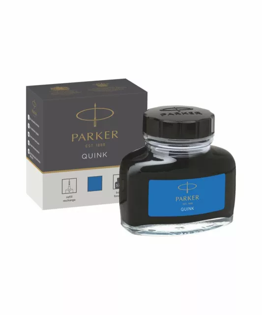 PARKER QUINK FOUNTAIN INK BOTTLE 30ml BLUE FOR FOUNTAIN PENS - CHIPEST ON Ebay