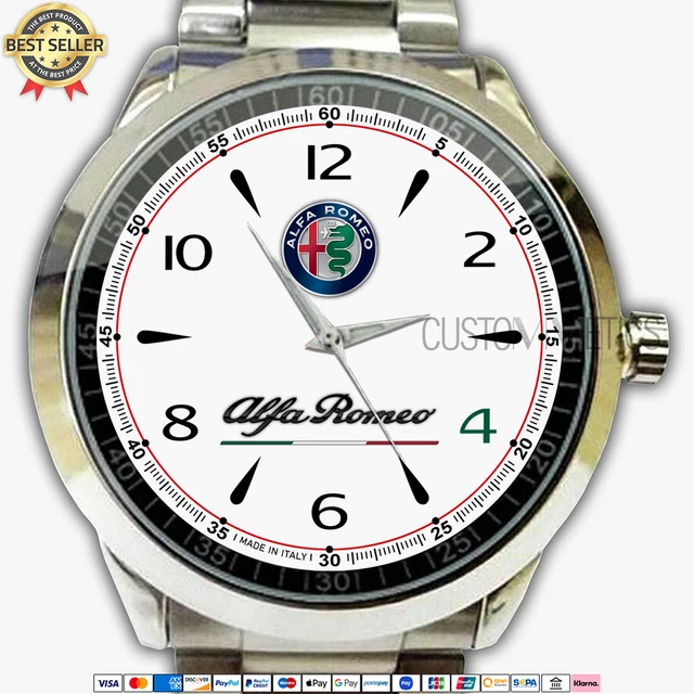 Alfa Romeo Logo Emblem AR15 Quartz Watch Stainless Steel Wristwatches