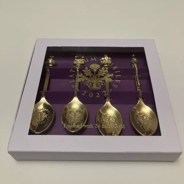 Royal Collection Trust Spoon Set Platinum Jubilee Queen Elizabeth Crown Scepter