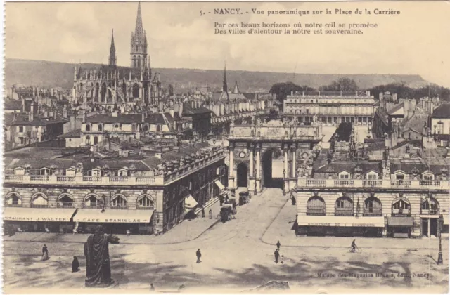 France Nancy Panoramic View La Place De La Carriere Postcard