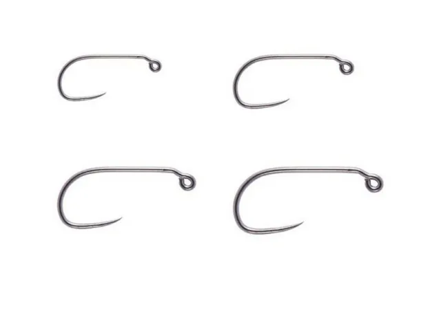 25) 410BL Czech Jig Nymph fly tying hooks (for use with slotted beads) #16-#10