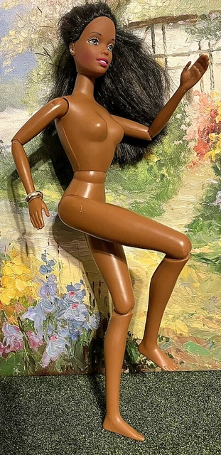 1993 Hula Hair Black Teresa Barbie Doll Twist N Turn Bendable Elbows/Knees etc!