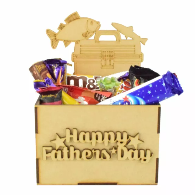 Personalised Fathers Day Hamper Chocolate Box Fishing Sweet Treat Box Gift