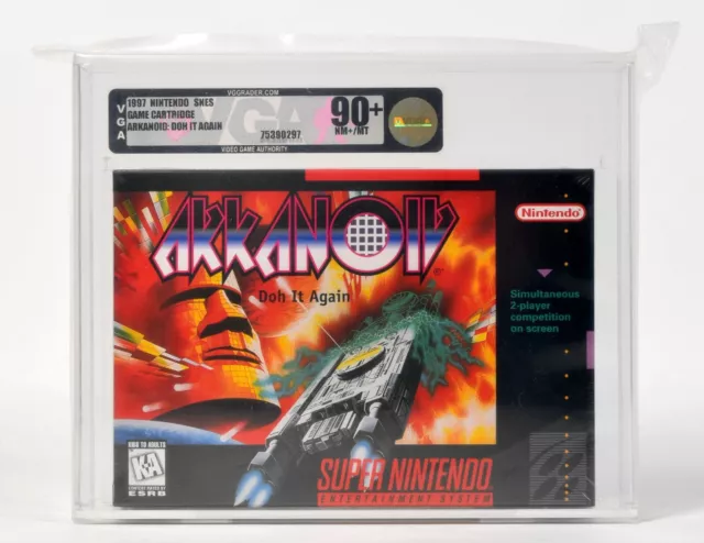 Nintendo SNES,Arkanoid: Doh It Again,VGA Gold 90+ NM+/MT