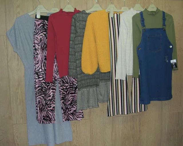NEXT RIVER ISLAND etc Girls Bundle Tops Dress Trousers Playsuit Age 7-8 128cm