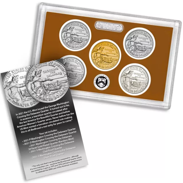 2021 George Washington Crossing the Delaware Complete Quarter Type Set