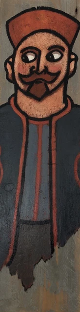 Tableau Peinture sur Bois Zouave Guerre 14-18 Tourrier