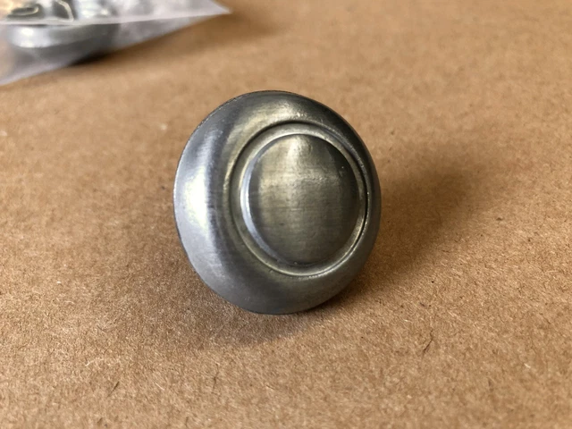 Lot of 24 Vintage 90's Single Round Cabinet Drawer Pulls Knobs Silver-tone GUC