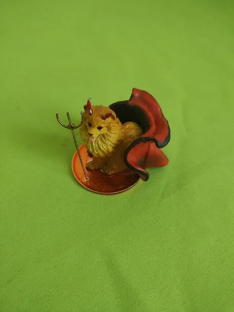 POMERANIAN Puppy Dog Figurine,Devil Horns, Cape, Pitchfork,Tiny Ones UNIQUE 1.5”