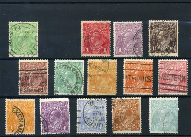 Restlot Briefmarken Australien 1915/23