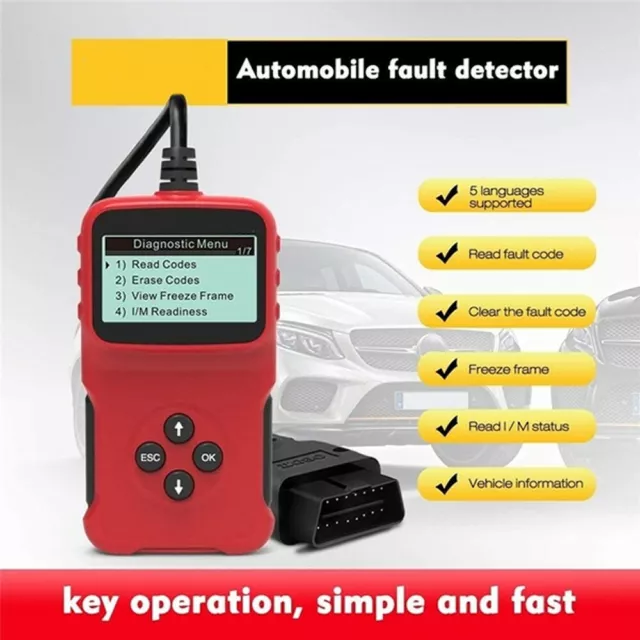 For Renault Obd2 Can Bus Eobd Car Fault Code Reader Engine Scan Diagnostic Reset