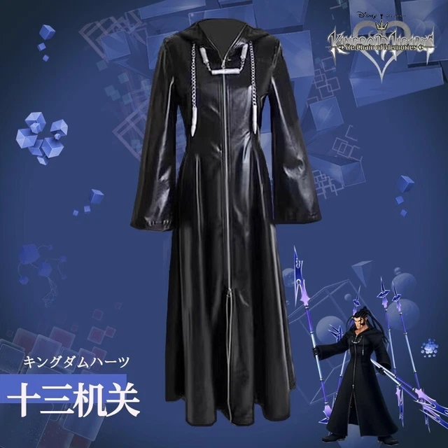 Kingdom Hearts Organization XIII Leather Cloak Coat Cosplay Costume Any Size