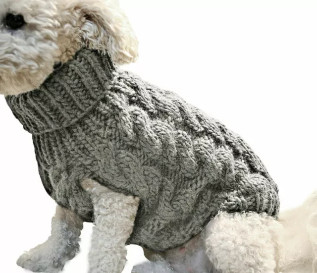 Pet Dog Warm Jumper Knit Sweater Clothes Puppy Cat Knitwear Costume Coat Apparel