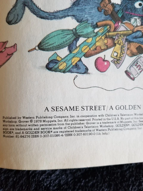 Grover Abc SESAME STREET GROVER'S Own Alphabet Golden Book $7.00 - PicClick CA