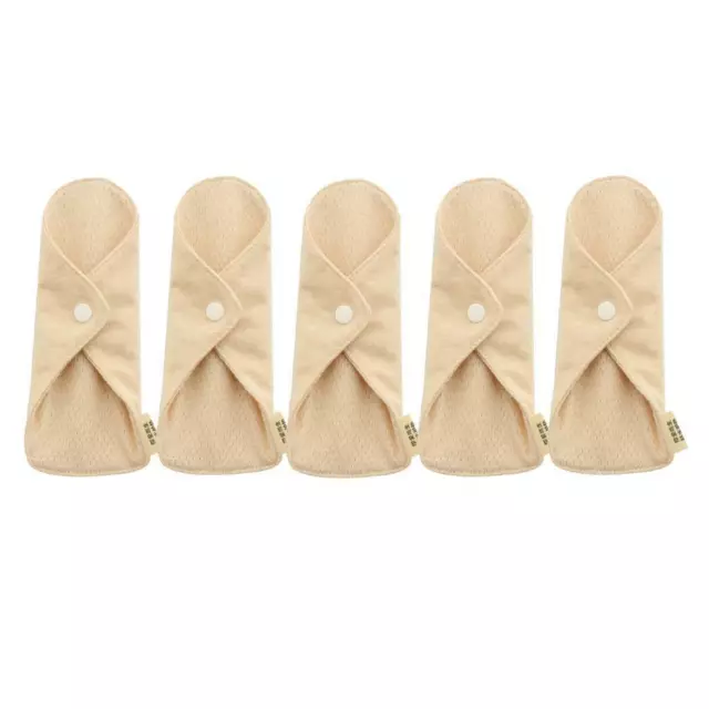 Packung mit 5 Baumwoll Damenbinde Tuch Pads Menstruations Pad Saugfähigkeit 3