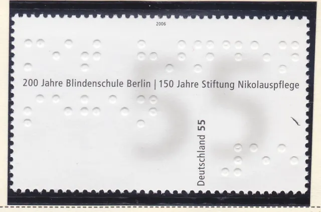 Germany 2374 MNH 2006 Care for the Blind Brail Embossed Issue VF