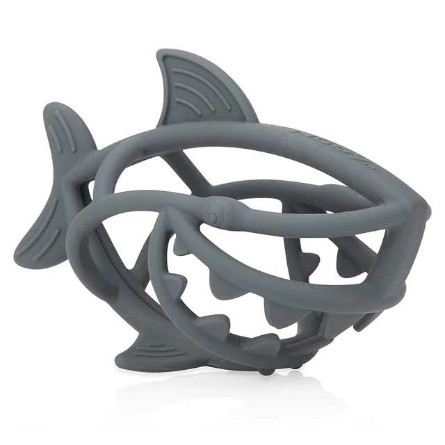 Chewy Chums All Silicone Soothing Teether, Shark - 3M+