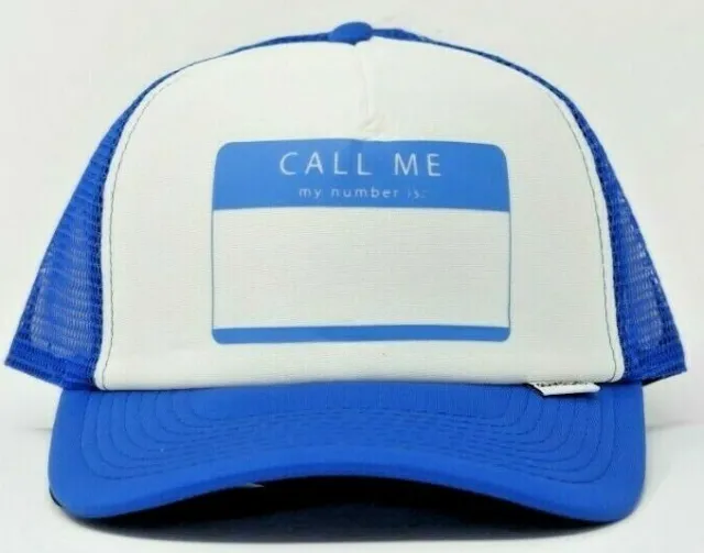 Quiksilver Trucker Hat Snapback “CALL ME My Number is” - Mesh Back Cap