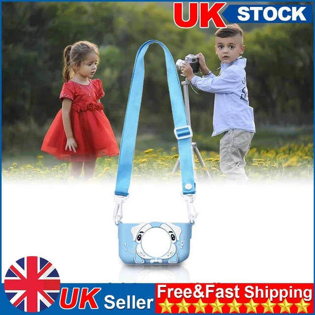 Portable Mini Cartoon Camera Cover Adjustable Silicone Shell (Blue Dog)