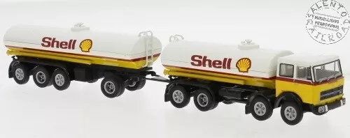 BREKINA 58555 camion cisterna carburante Fiat 691 con rimorchio "SHELL" - 1:87