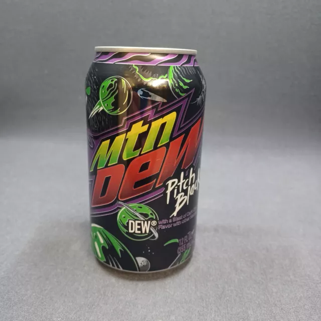Mtn. Dew PITCH BLACK - 12 fl oz Unopened Can of Limited Soda - NEW Mountain Dew