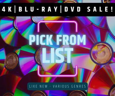 Movie Sale - 4K / Blu-ray / DVD - Like New - Various Genres - Pick From List!
