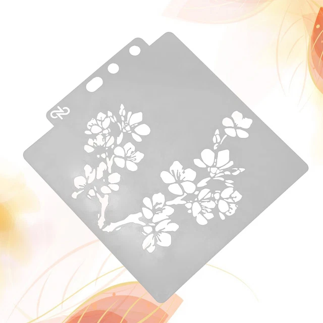 18 Stencil Riutilizzabili Per Pittura - Motivi Floreali E Foglie In PET 15x7,5 Cm