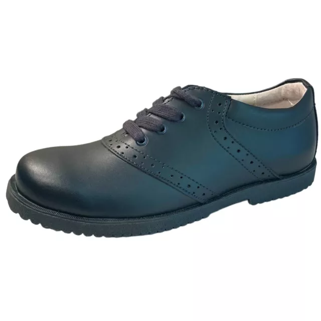 Academie Gear Girls Shoes Size 4 Wide Blue Uniform Saddle School Shoe