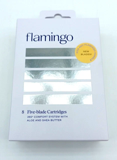 Paquete de 8 cartuchos de 5 hojas Flamingo para afeitadora