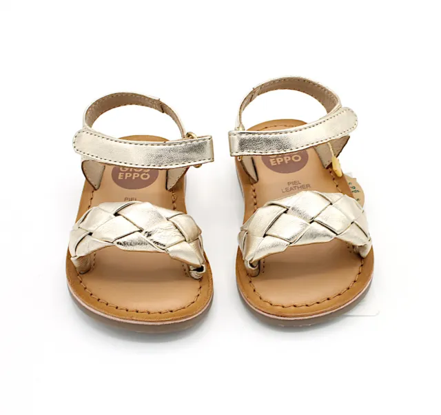 Gioseppo sandali da bambina intrecciati in pelle eleganti per bimba primi passi