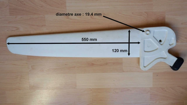 PIED DE GOUVERNAIL PLASTIQUE 500 mm