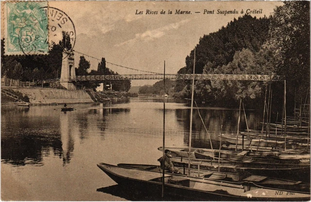 CPA Creteil Pont suspendu (1348462)