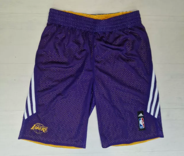 C5/12 Adidas Basket Los Angeles Lakers Pantaloncini Shorts Bambino G77996