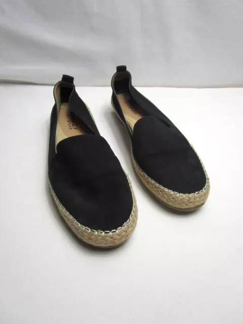 Vaneli Sport Nadette Espadrille Loafer Flat Size 9.5 Narrow Black Leather